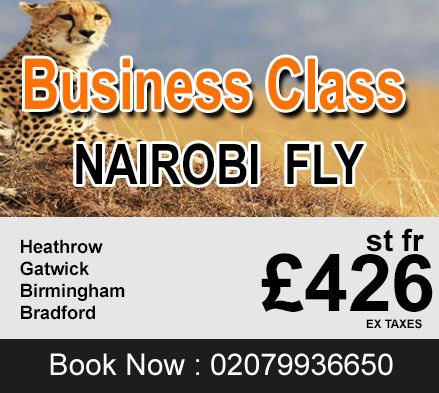 business class flights fare, business class tickets to Nairobi